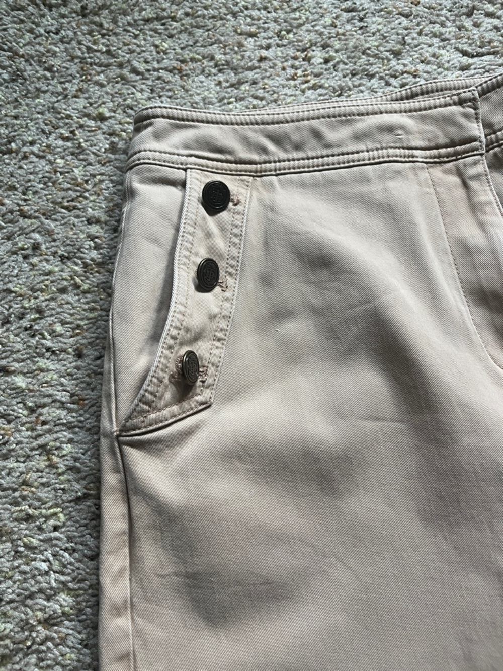 Talbots Misses Wide-Leg Chinos in Light Tan - Picture 3 of 7